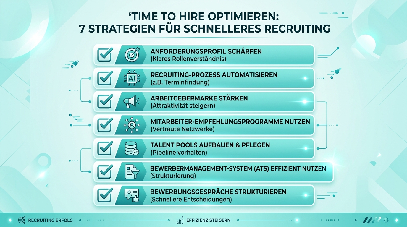 Time to Hire optimieren: 7 Strategien für schnelleres Recruiting Infografik: time to hire optimieren