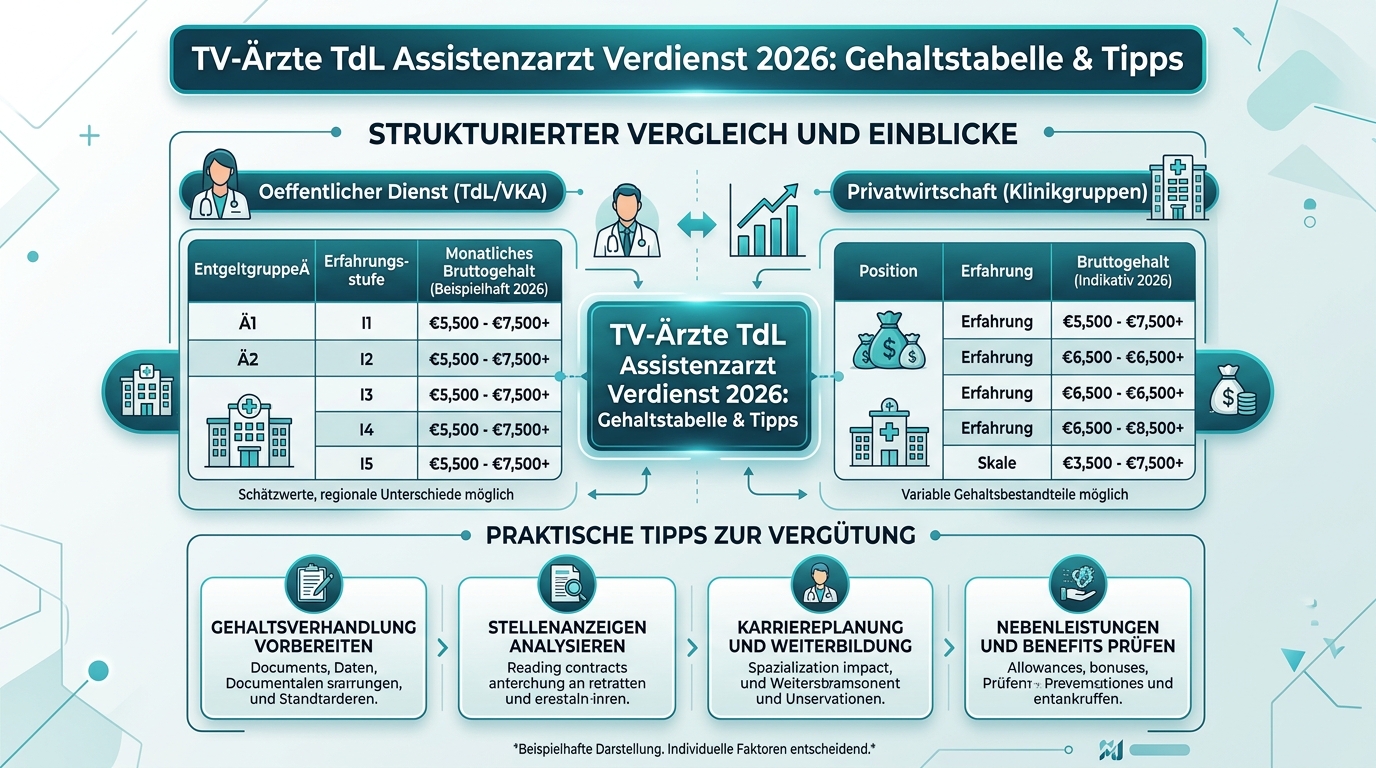 Infografik: tv ärzte tdl assistenzarzt verdienst