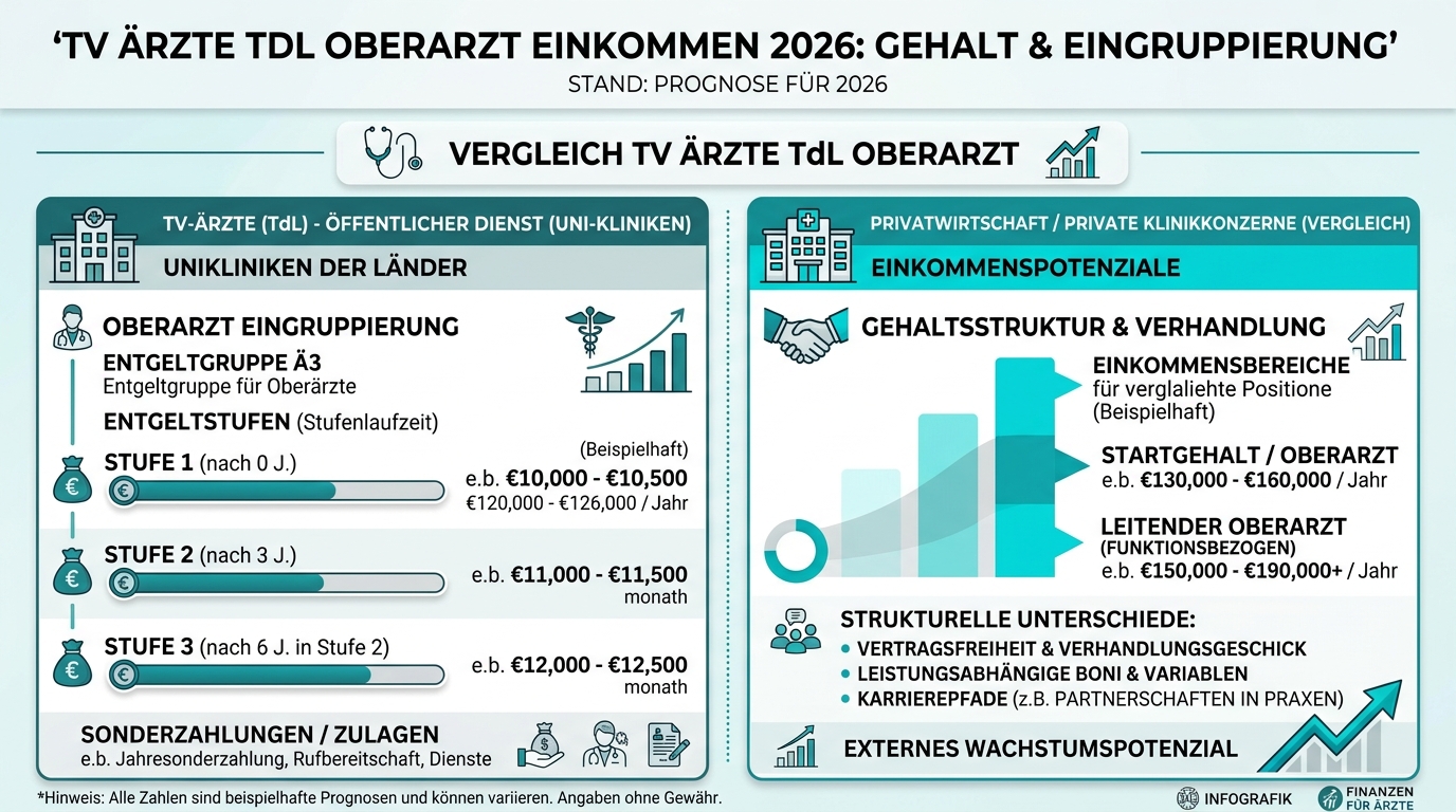 Infografik: tv ärzte tdl oberarzt einkommen