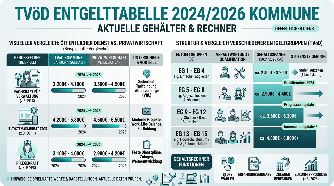 Infografik: tvöd entgelttabelle 2024 kommune
