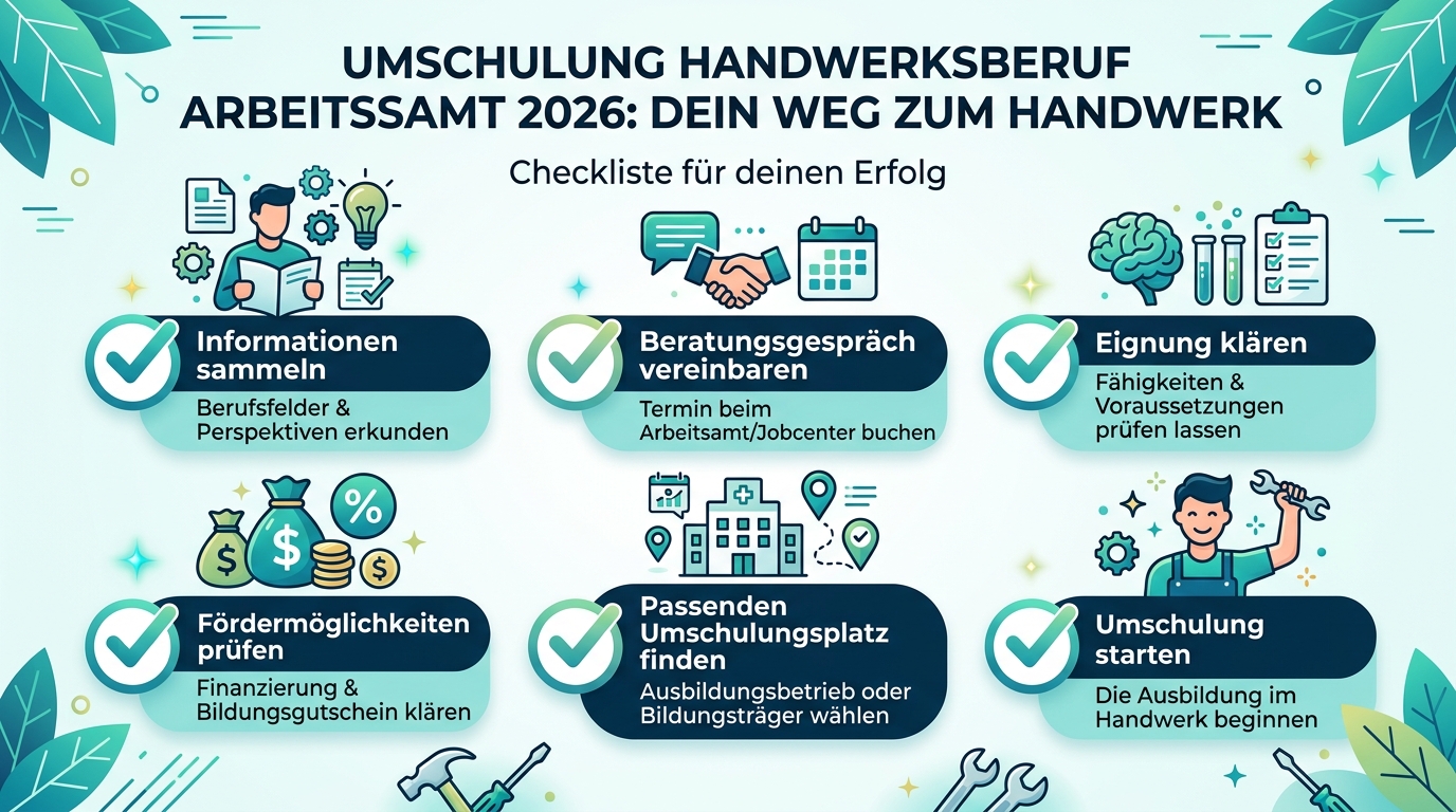 Infografik: umschulung handwerksberuf arbeitsamt