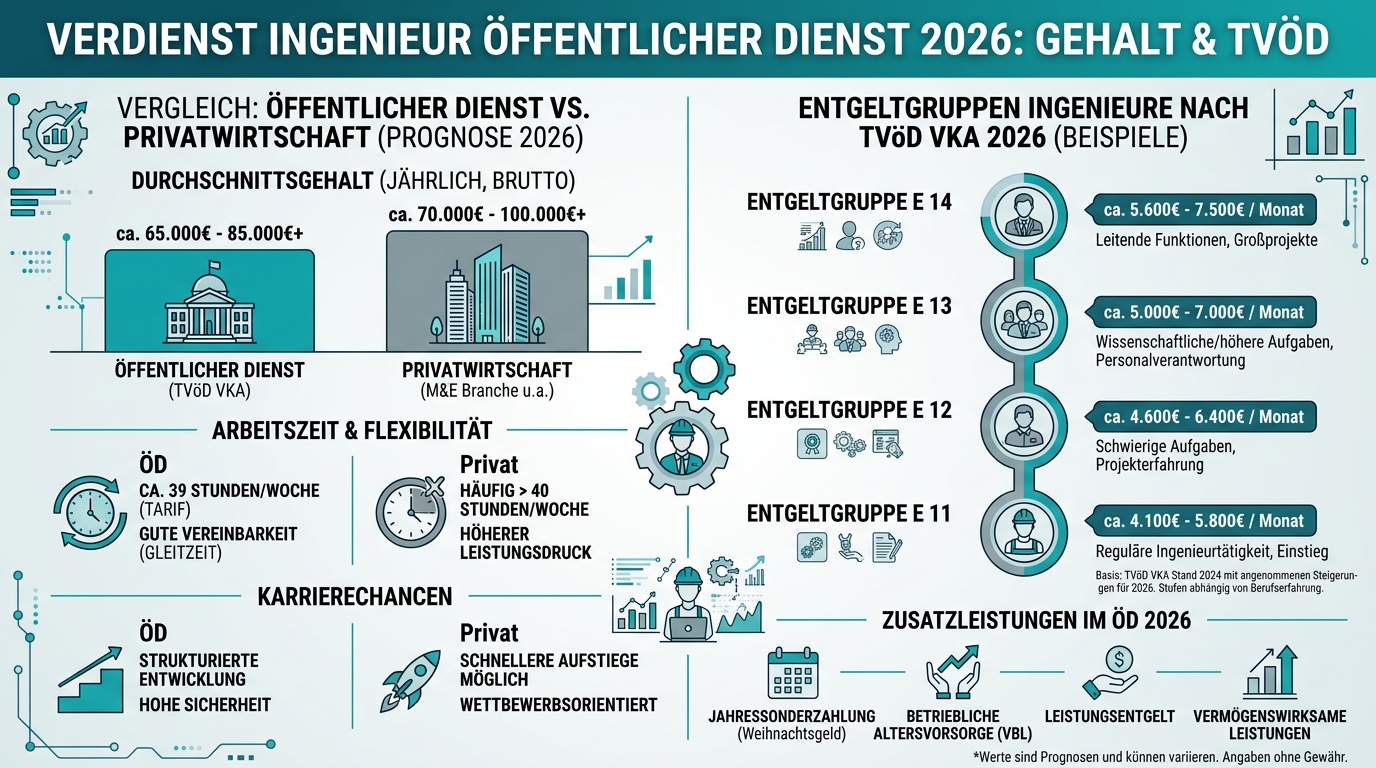 Infografik: verdienst ingenieur öffentlicher dienst