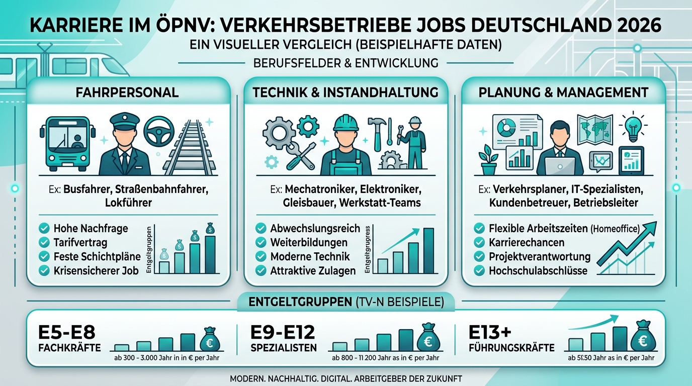 Infografik: verkehrsbetriebe jobs deutschland