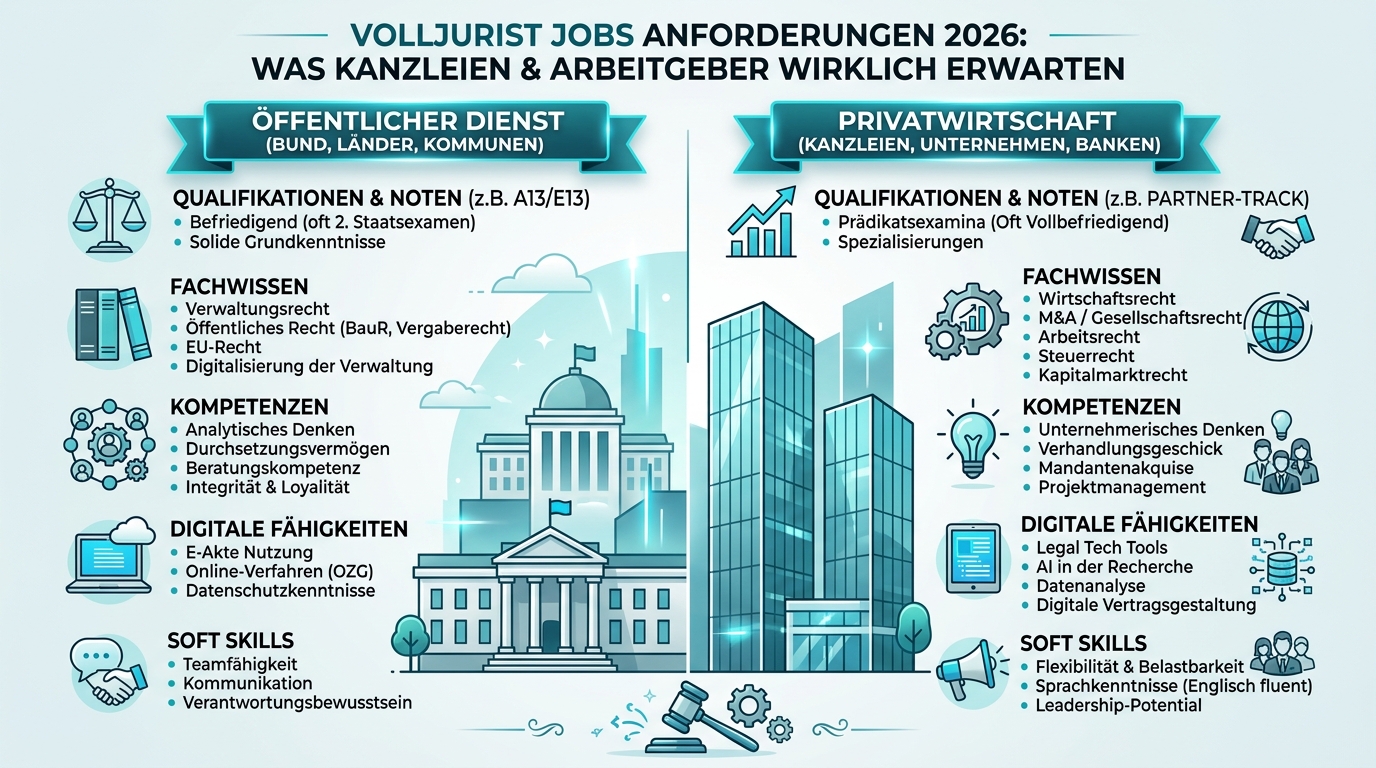 Infografik: volljurist jobs anforderungen