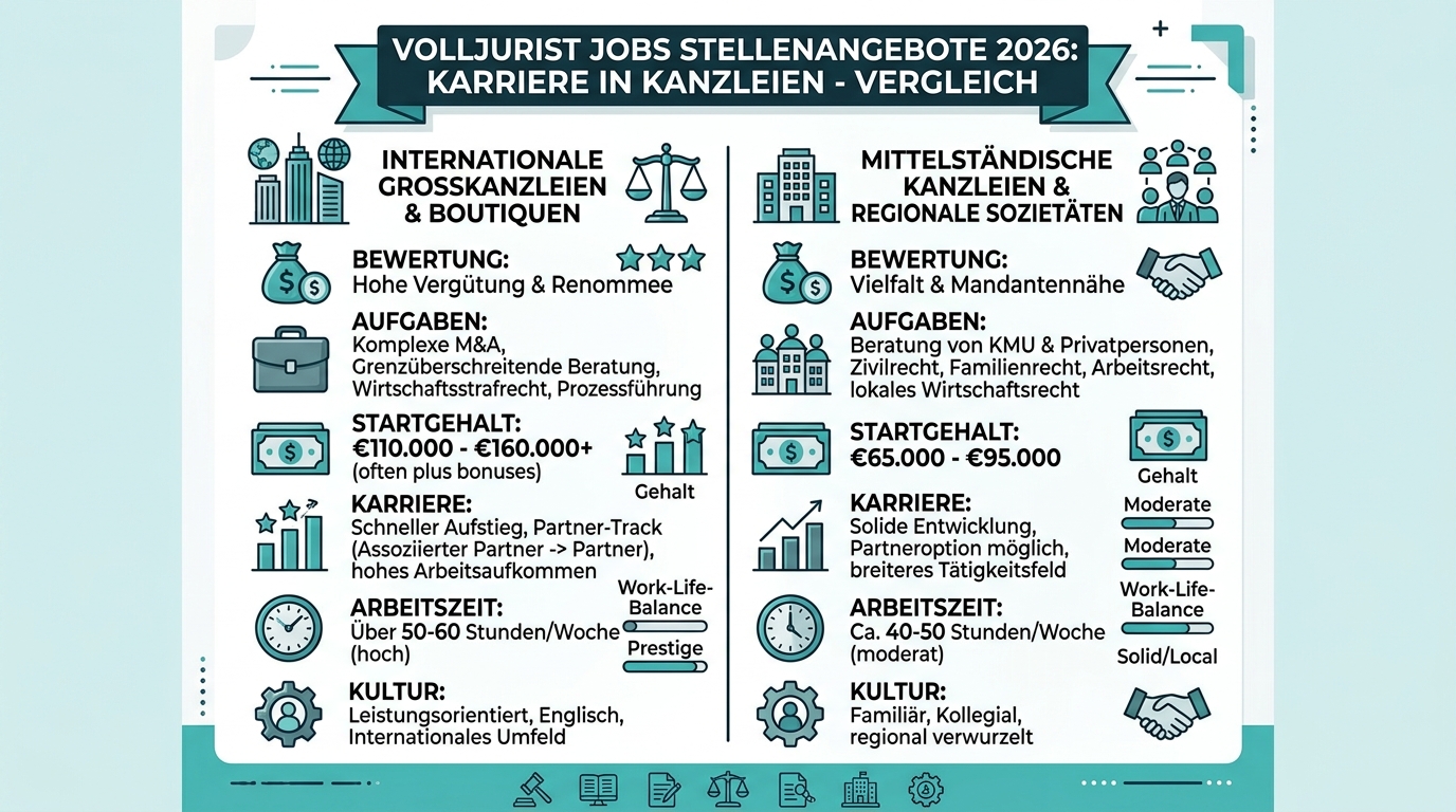 Infografik: volljurist jobs stellenangebote