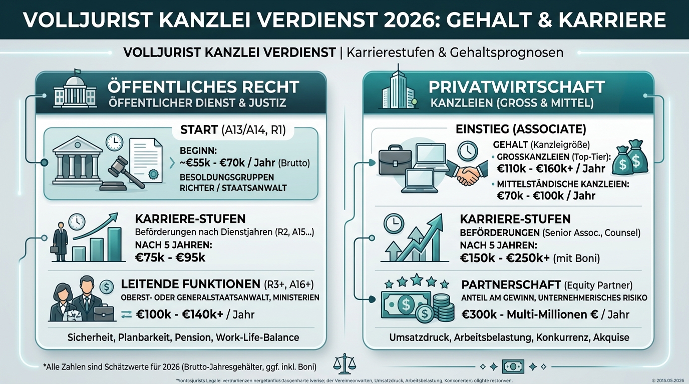 Infografik: volljurist kanzlei verdienst