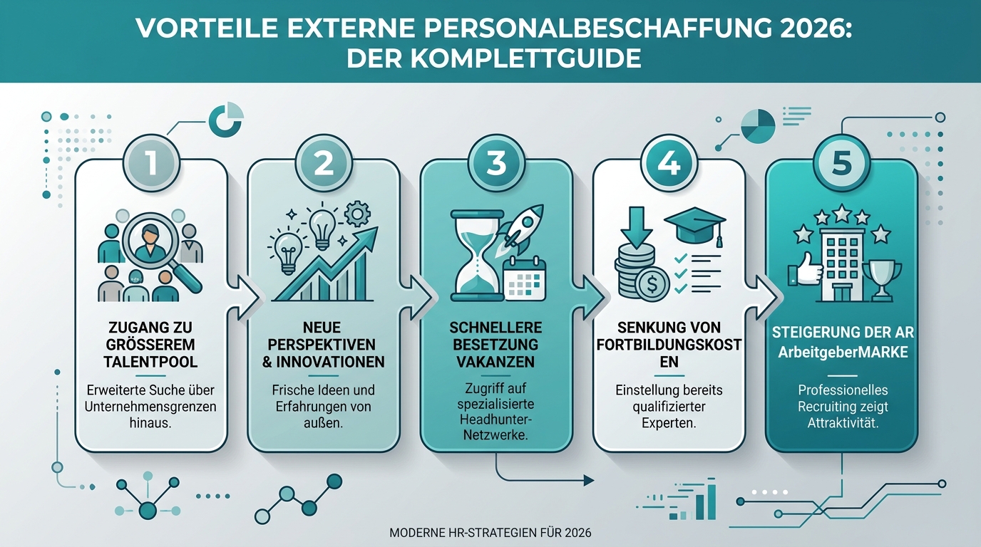 Vorteile externe Personalbeschaffung 2026: Der Komplettguide Infografik: vorteile externe personalbeschaffung