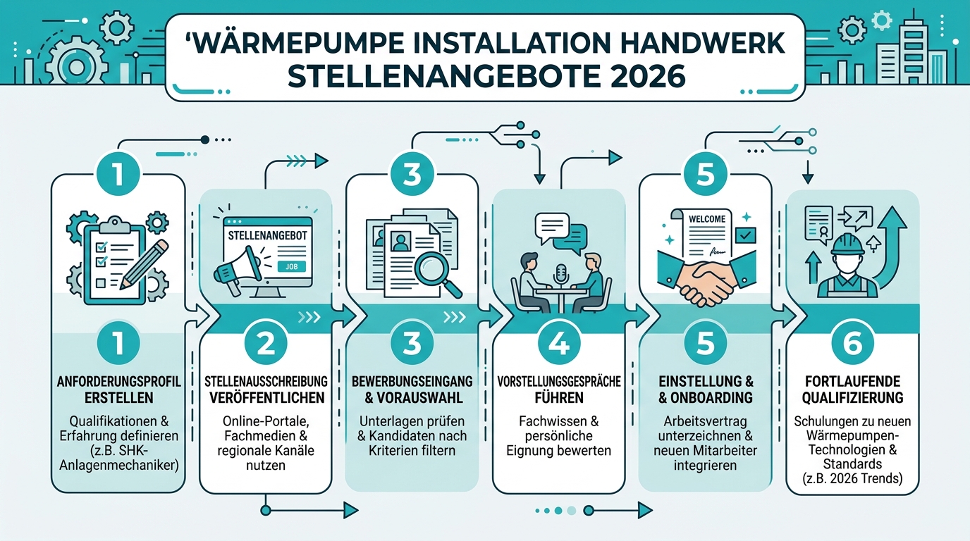 Infografik: wärmepumpe installation handwerk stellenangebote