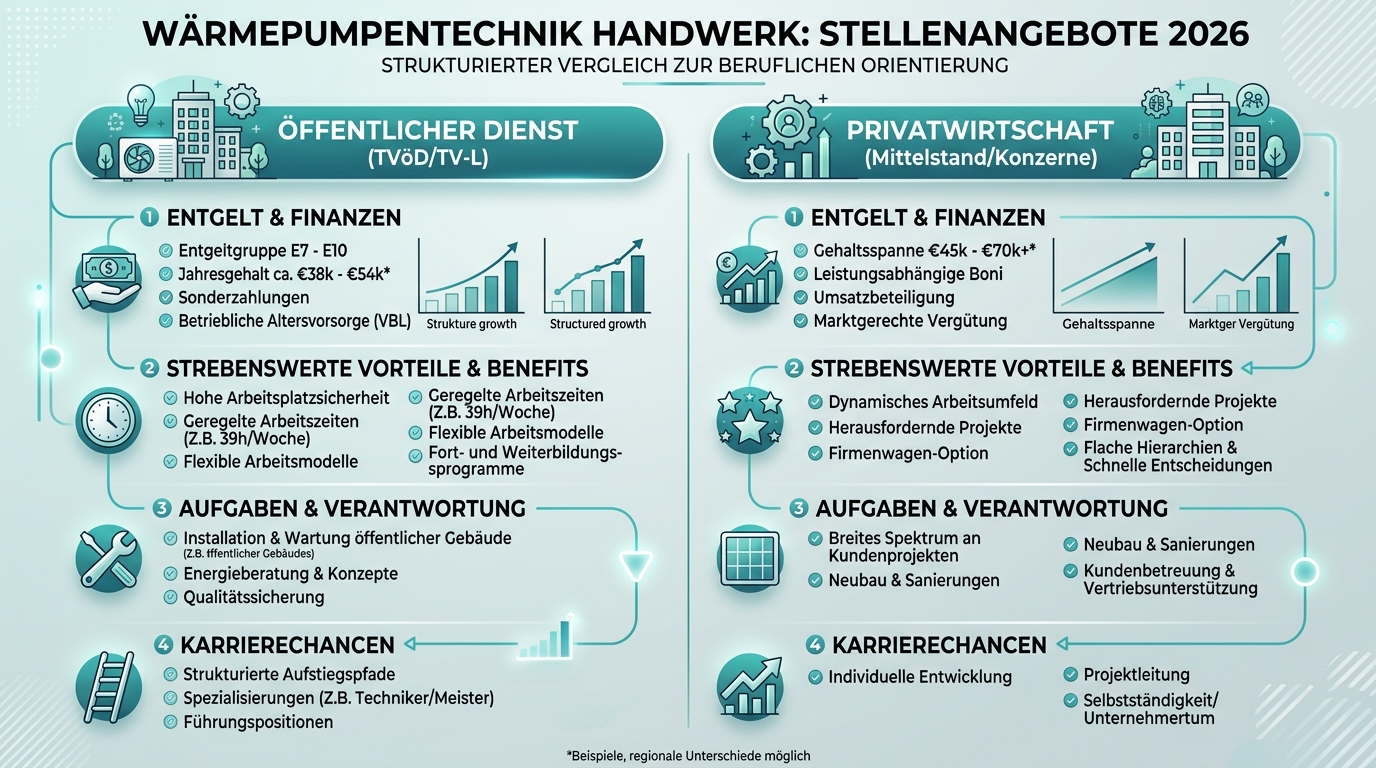 Infografik: wärmepumpentechnik handwerk stellenangebote