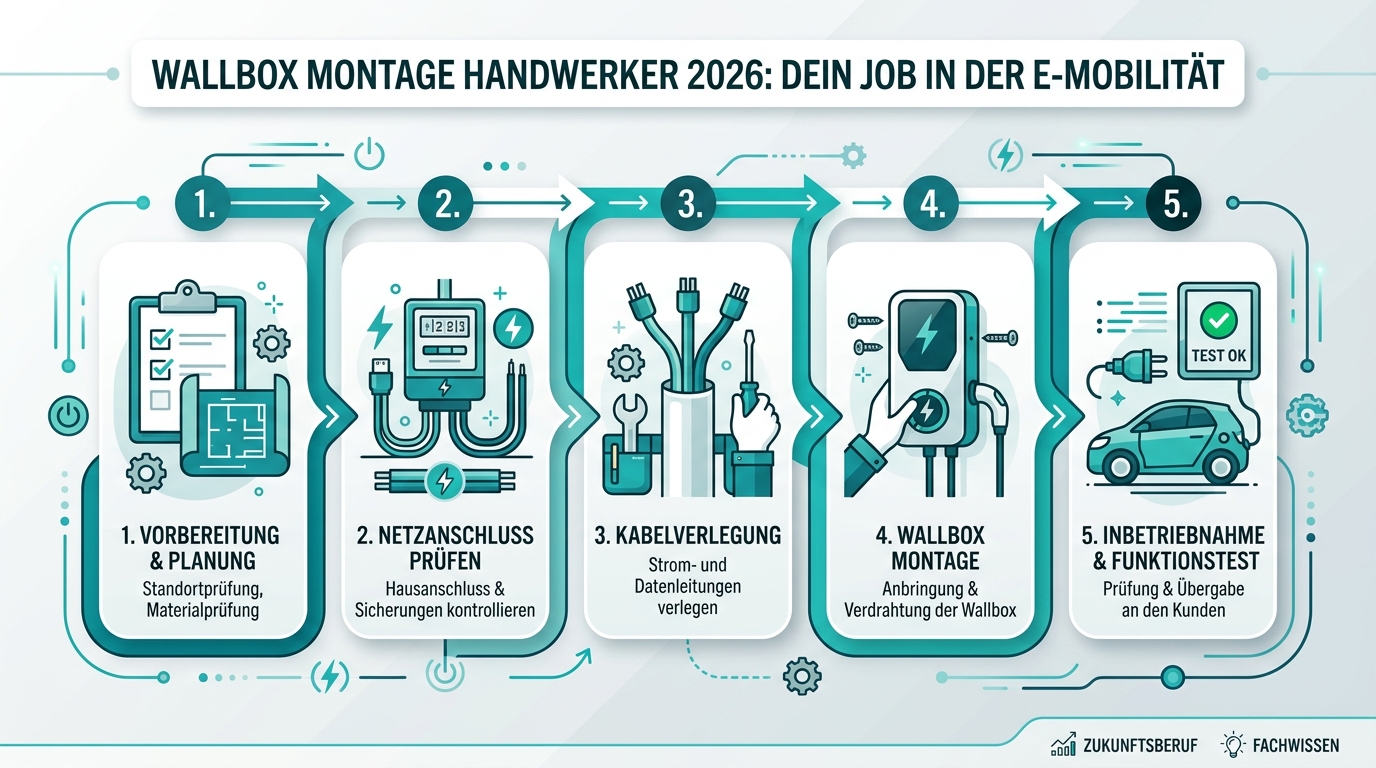 Infografik: wallbox montage handwerker