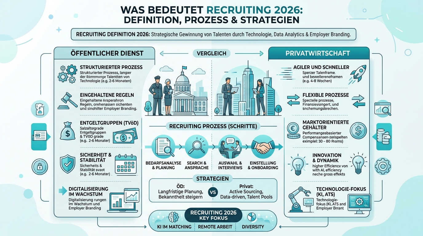Was bedeutet Recruiting 2026: Definition, Prozess & Strategien Infografik: was bedeutet recruiting