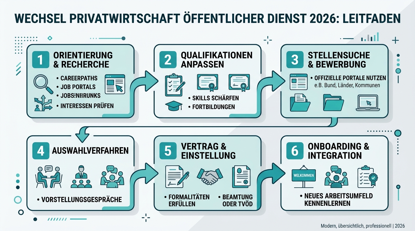 Infografik: wechsel privatwirtschaft öffentlicher dienst