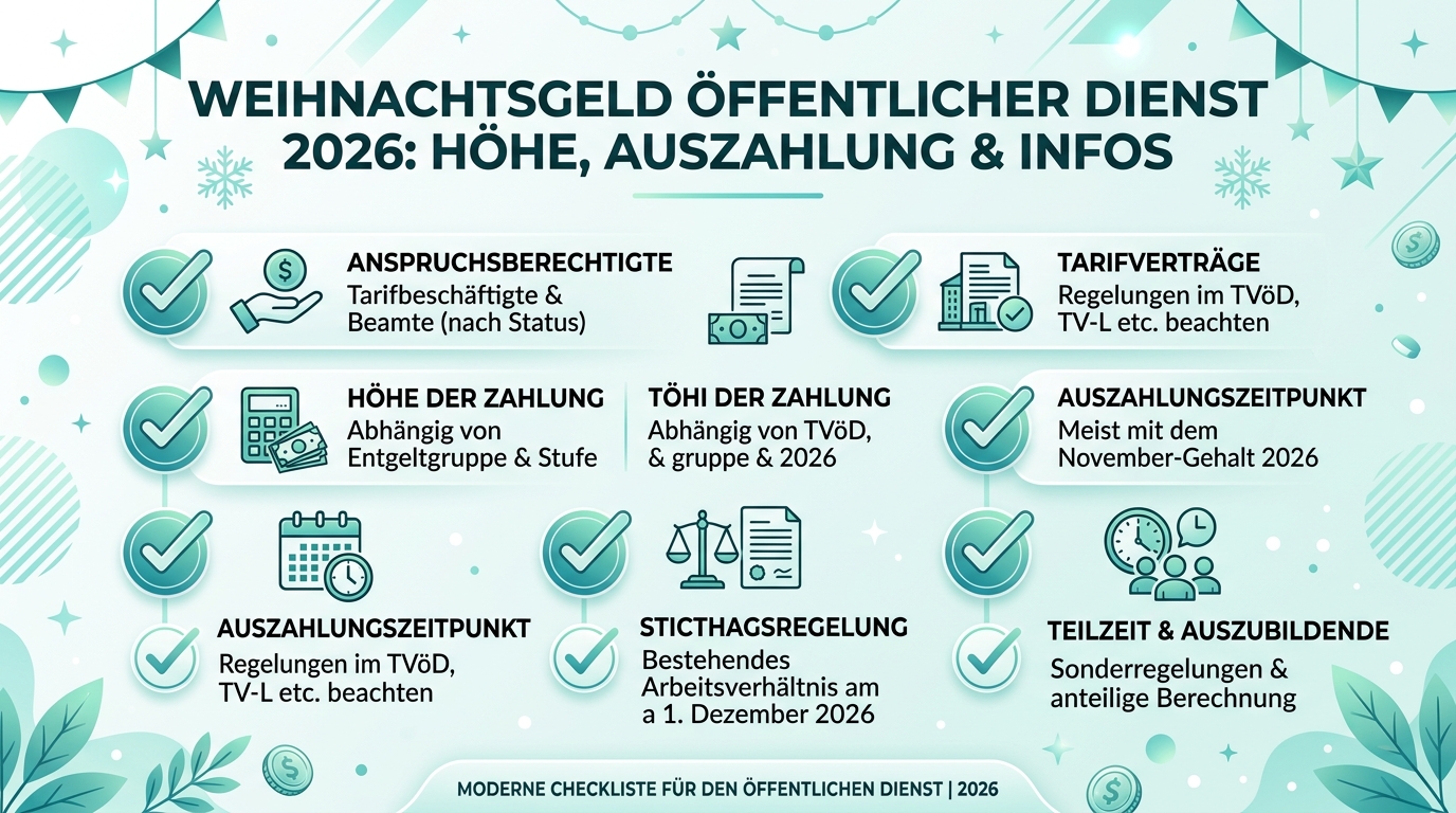 Infografik: weihnachtsgeld öffentlicher dienst