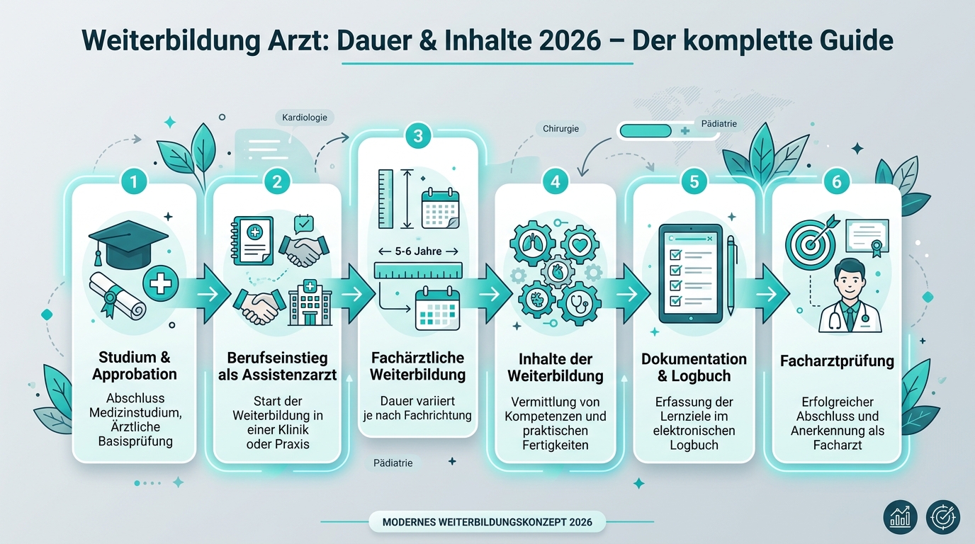 Infografik: weiterbildung arzt dauer inhalte