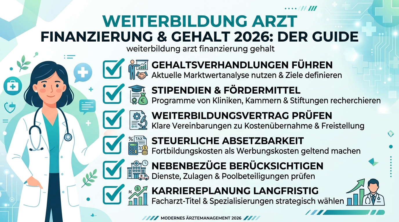 Infografik: weiterbildung arzt finanzierung gehalt