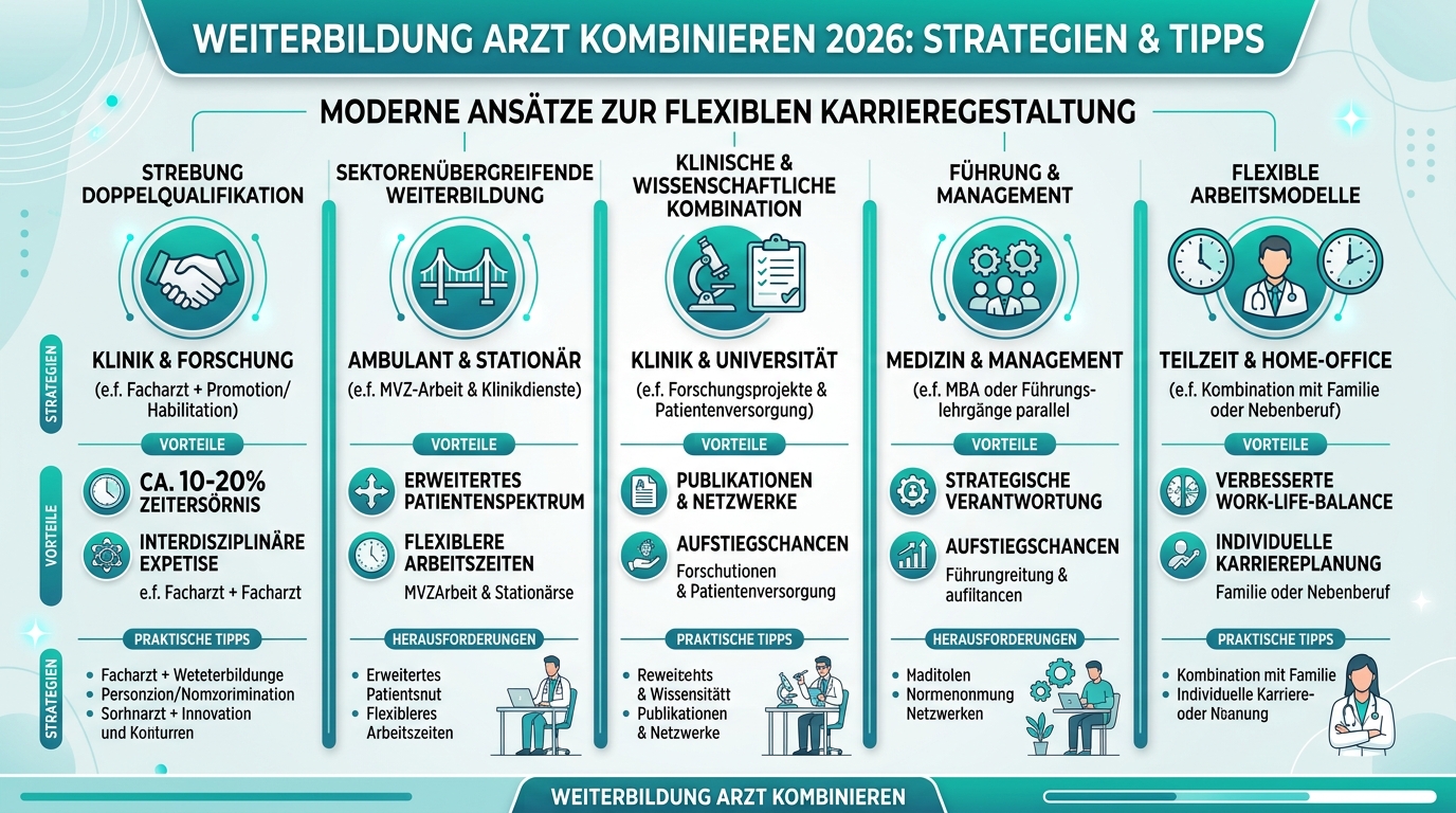 Infografik: weiterbildung arzt kombinieren