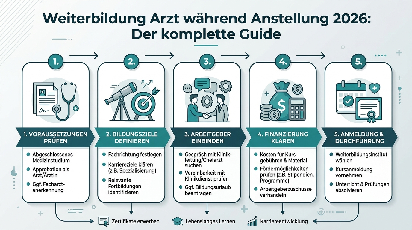 Infografik: weiterbildung arzt während anstellung