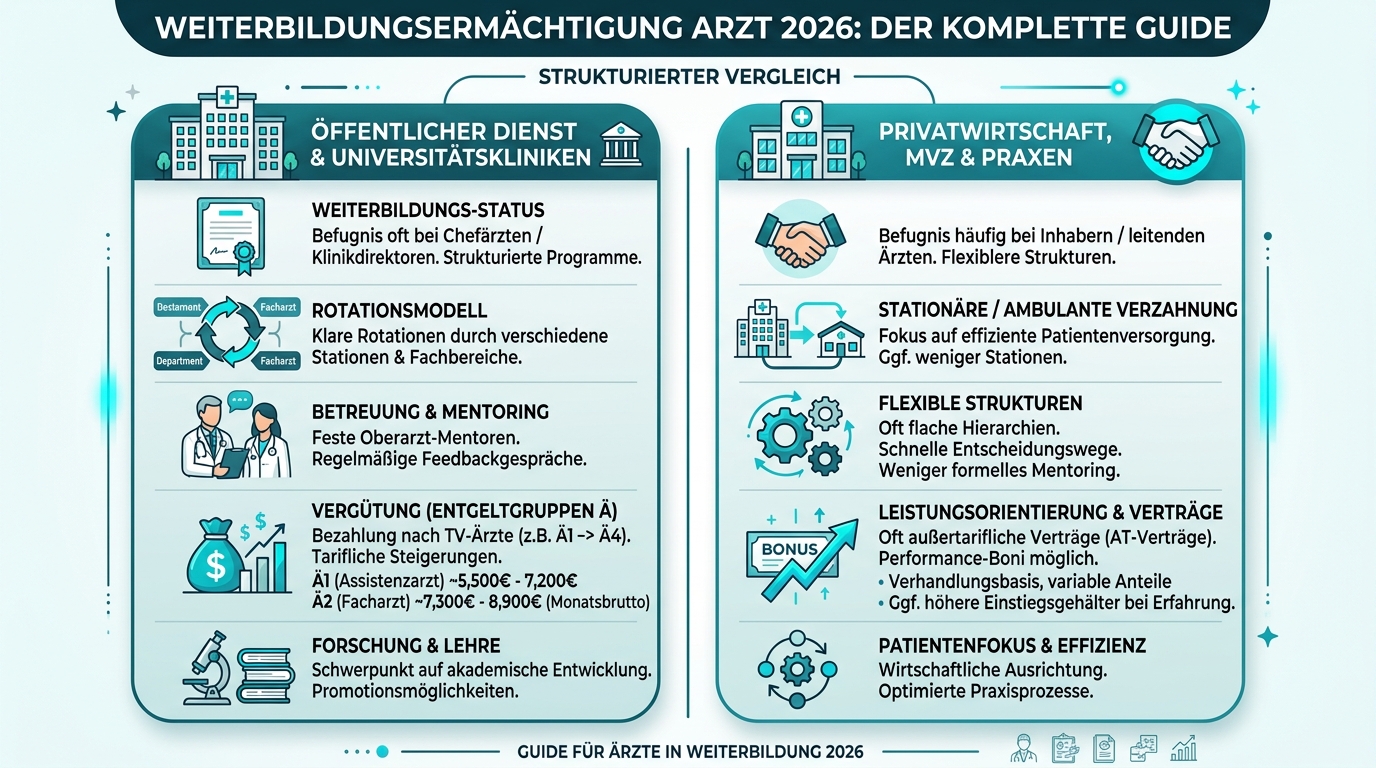 Infografik: weiterbildungsermächtigung arzt