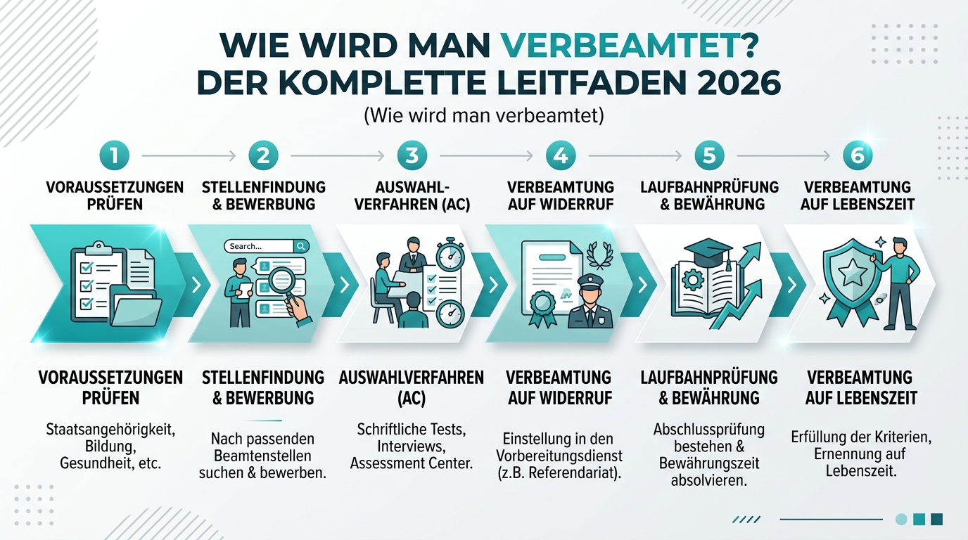 Infografik: wie wird man verbeamtet