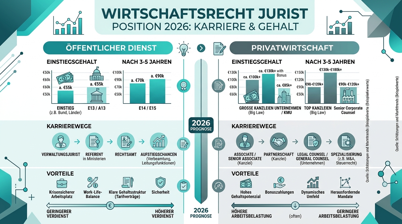 Infografik: wirtschaftsrecht jurist position