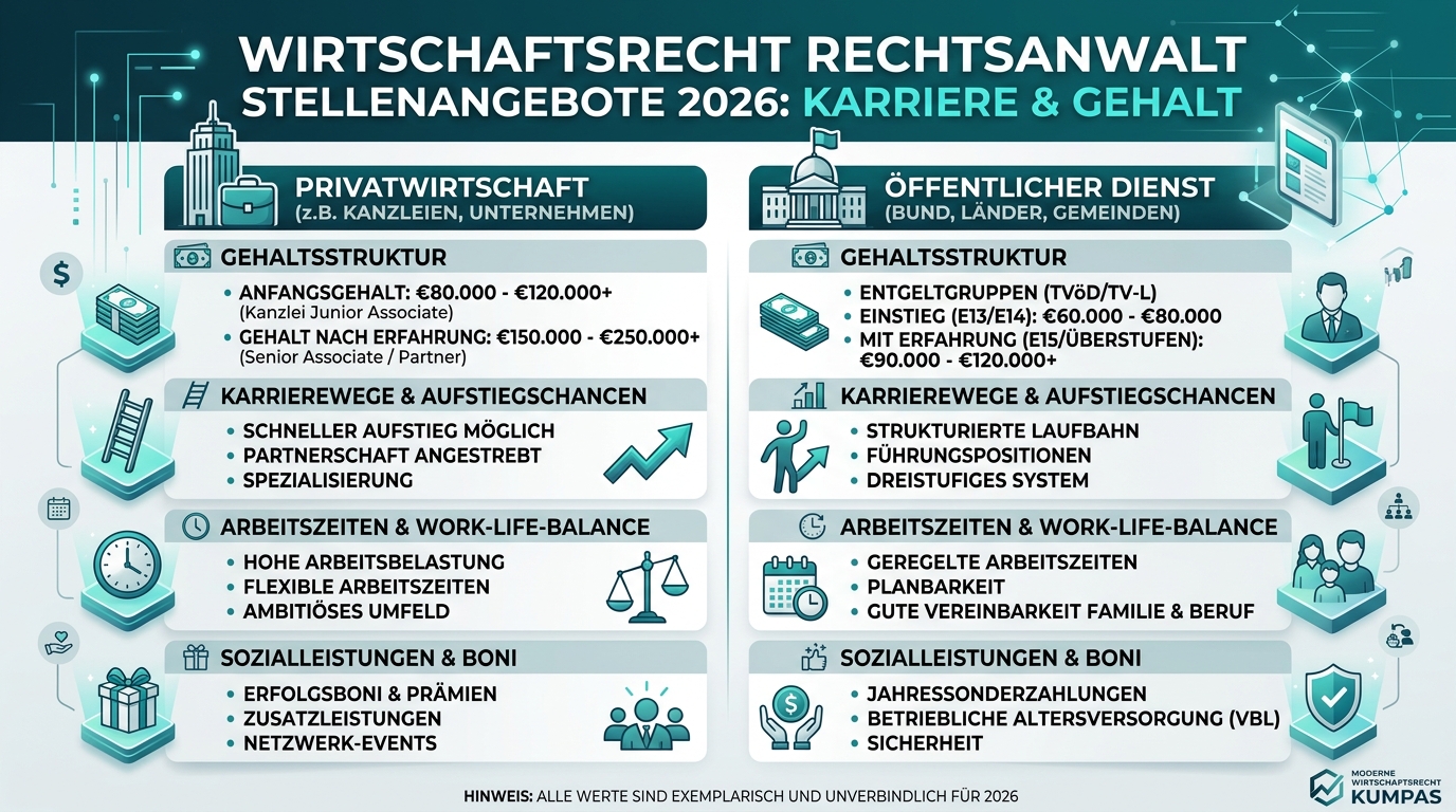 Infografik: wirtschaftsrecht rechtsanwalt stellenangebote